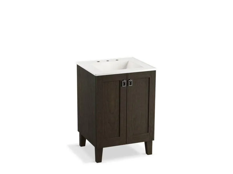 KOHLER K-99526-LG-1WA Poplin 24" bathroom vanity cabinet with legs and 2 doors