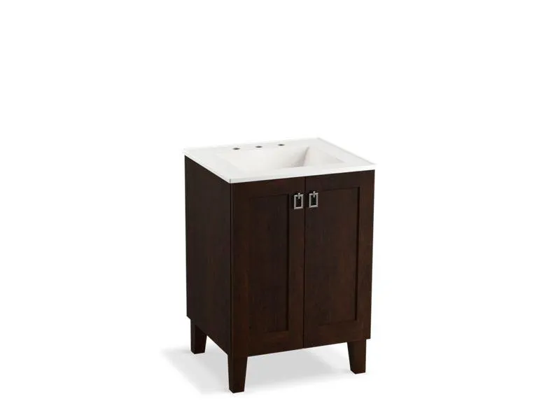 KOHLER K-99526-LG-1WA Poplin 24" bathroom vanity cabinet with legs and 2 doors