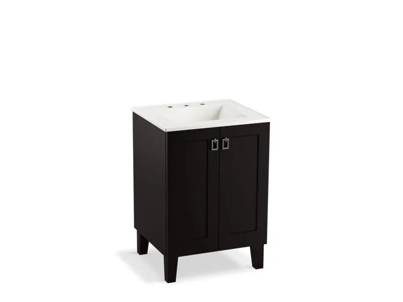 KOHLER K-99526-LG-1WA Poplin 24" bathroom vanity cabinet with legs and 2 doors