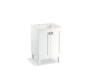KOHLER K-99526-LG-1WA Poplin 24" bathroom vanity cabinet with legs and 2 doors