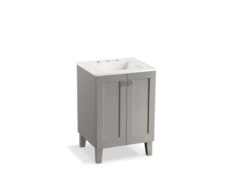 KOHLER K-99526-LG-1WA Poplin 24" bathroom vanity cabinet with legs and 2 doors
