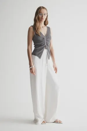 LAGUNA KNIT VEST - DARK CHROME LUREX - ELKA COLLECTIVE