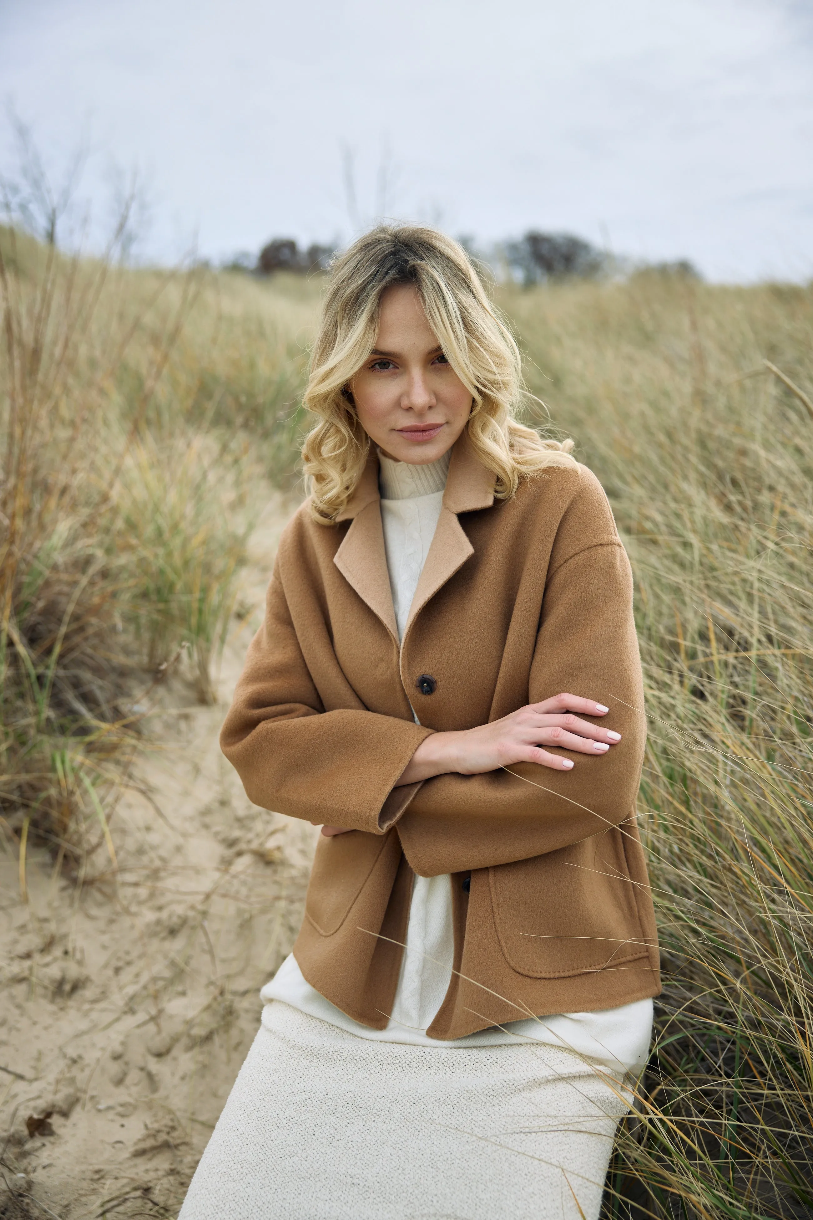 Lapel Collar Short Coat