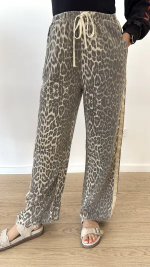 LARA RACER PANTS || LEOPARD