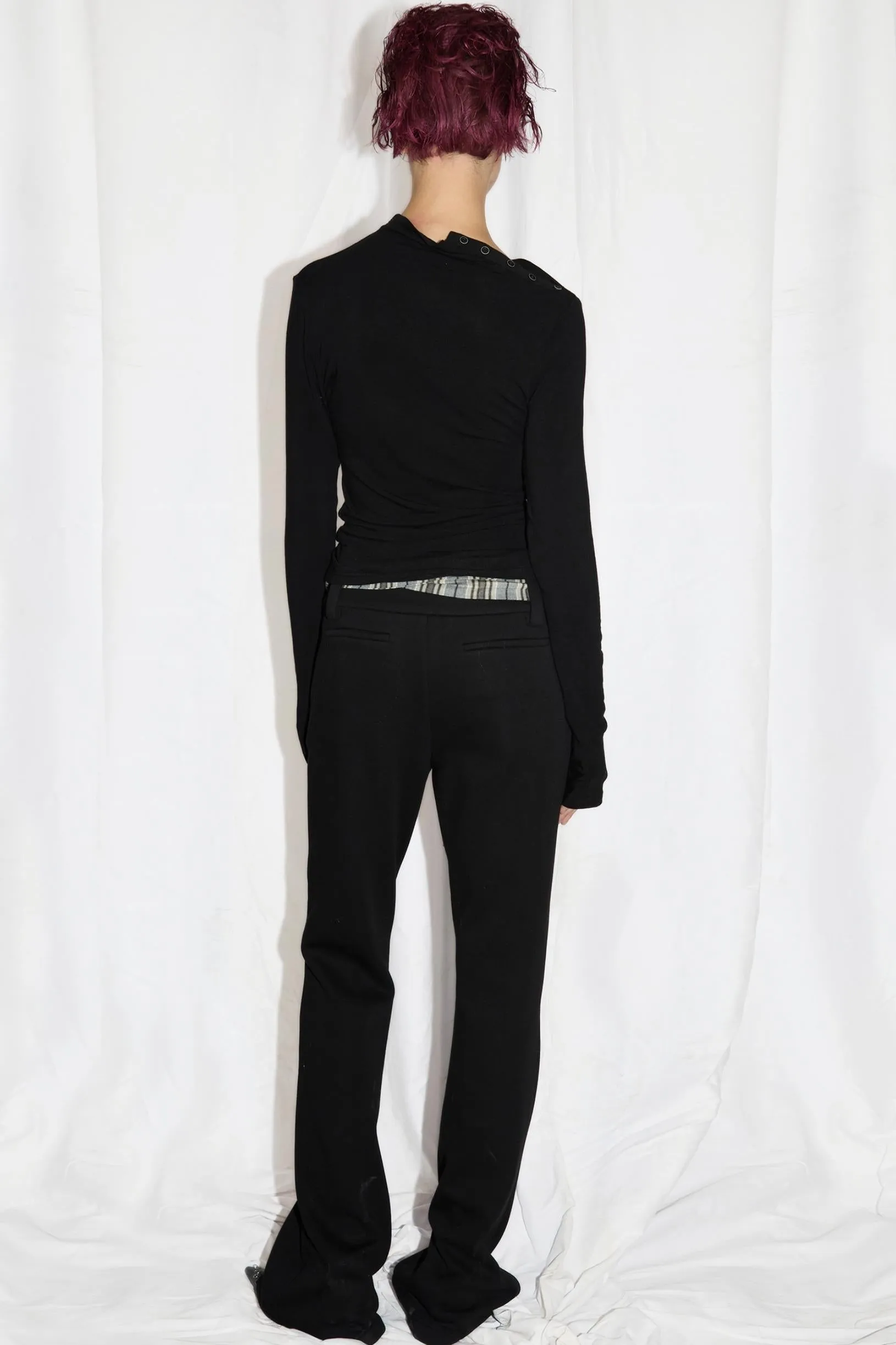 Lattice Split-Leg Wide Sweatpants