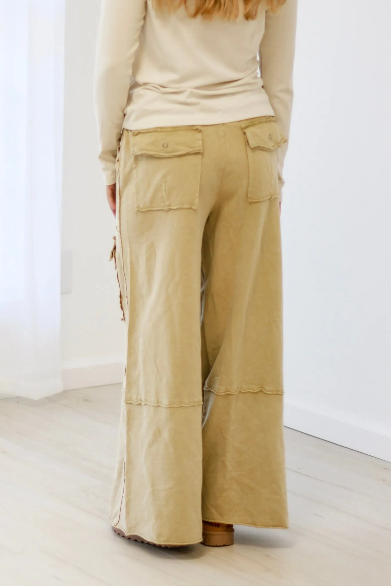Level Up Wide Leg Pants in Honey Mustard