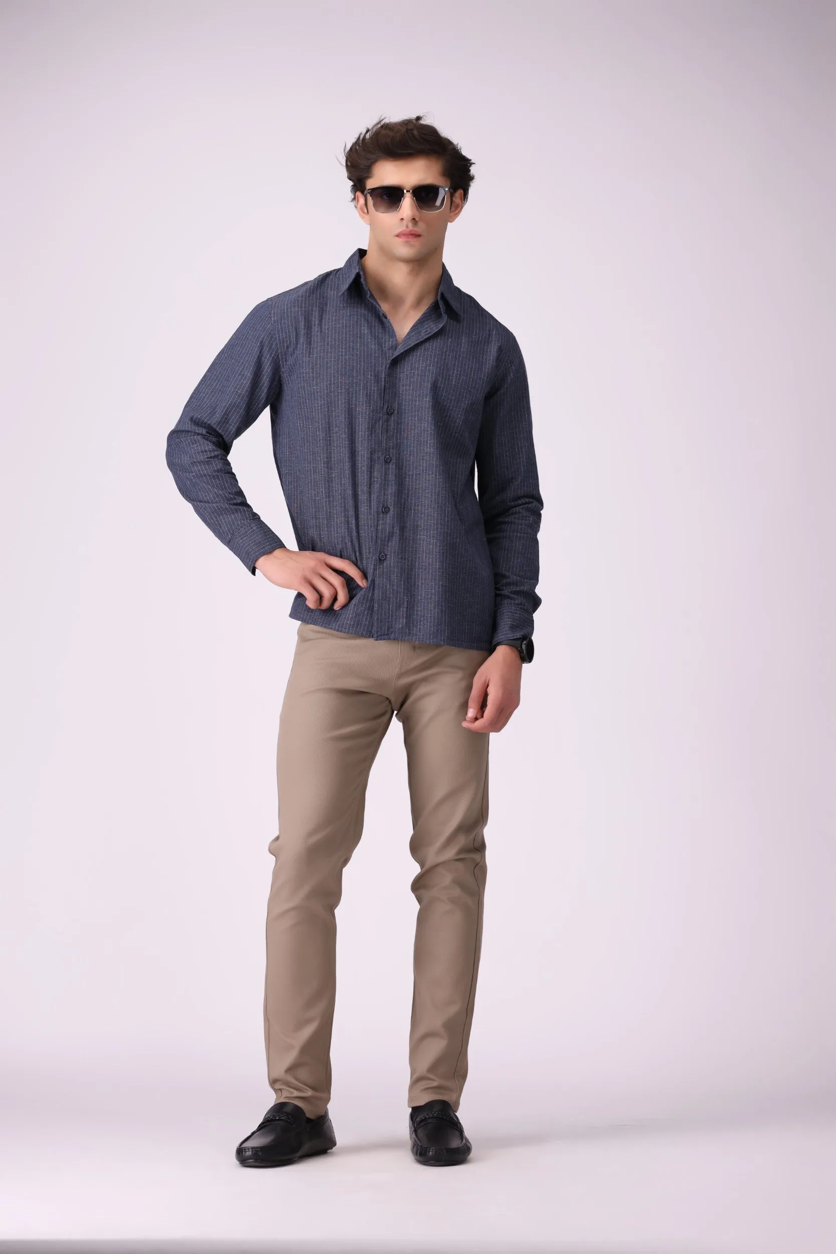 Light Brown Tapperd Fit Pants