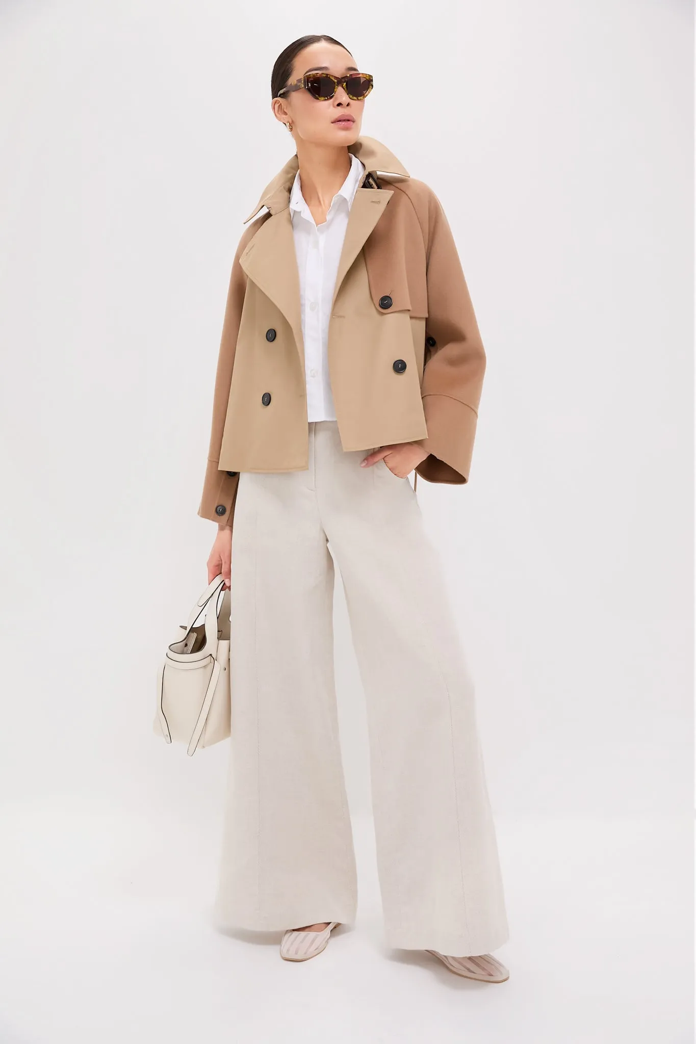 Light Cream Romy Pebbled Satchel