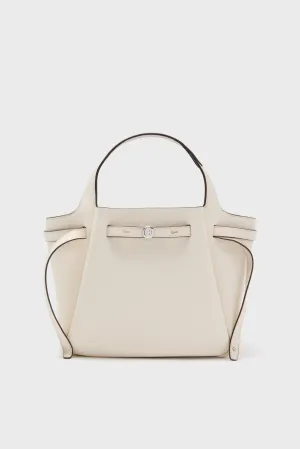 Light Cream Romy Pebbled Satchel