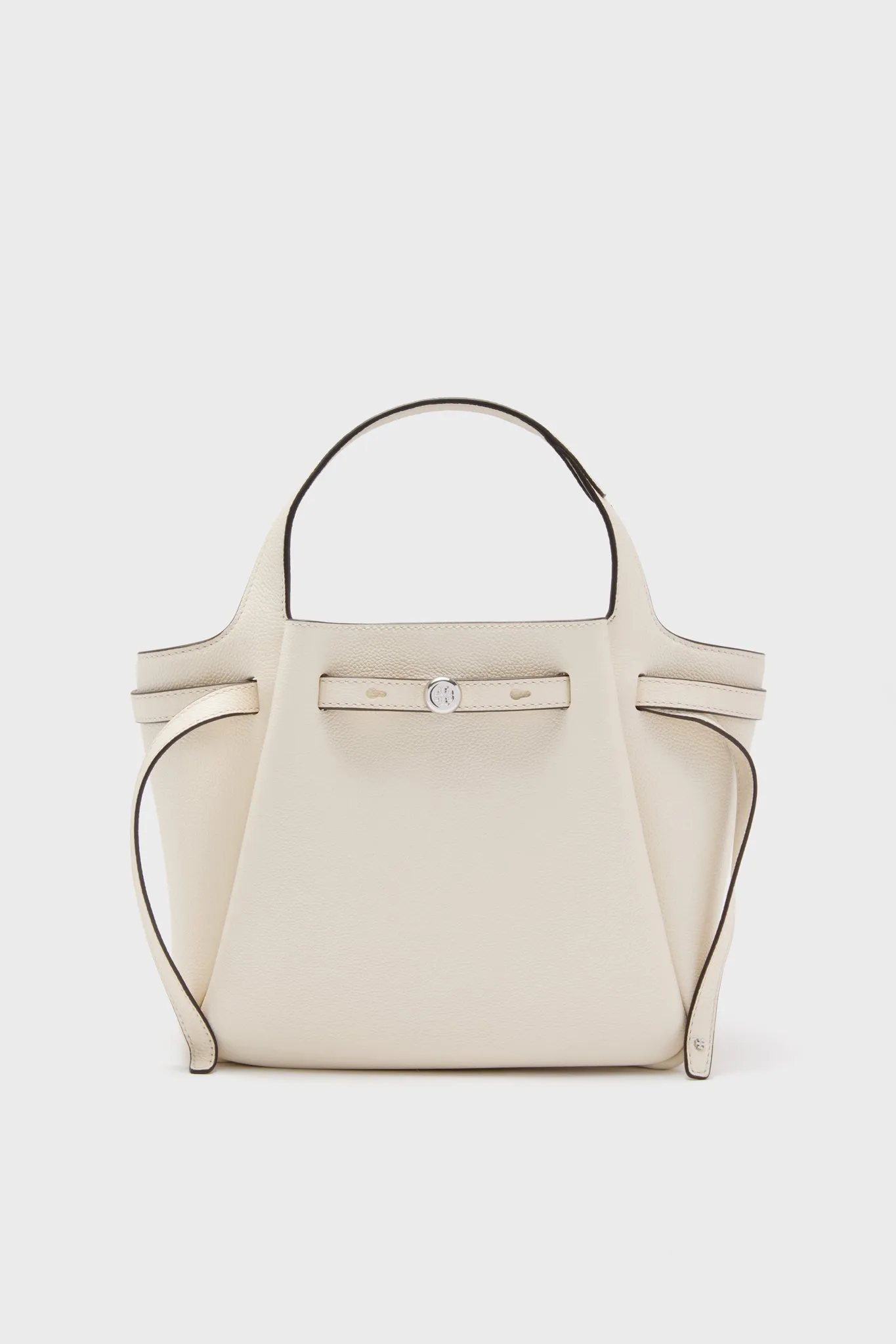 Light Cream Romy Pebbled Satchel
