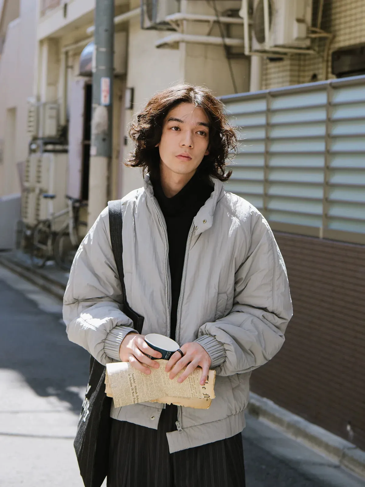 Light Gray Puffer Jacket