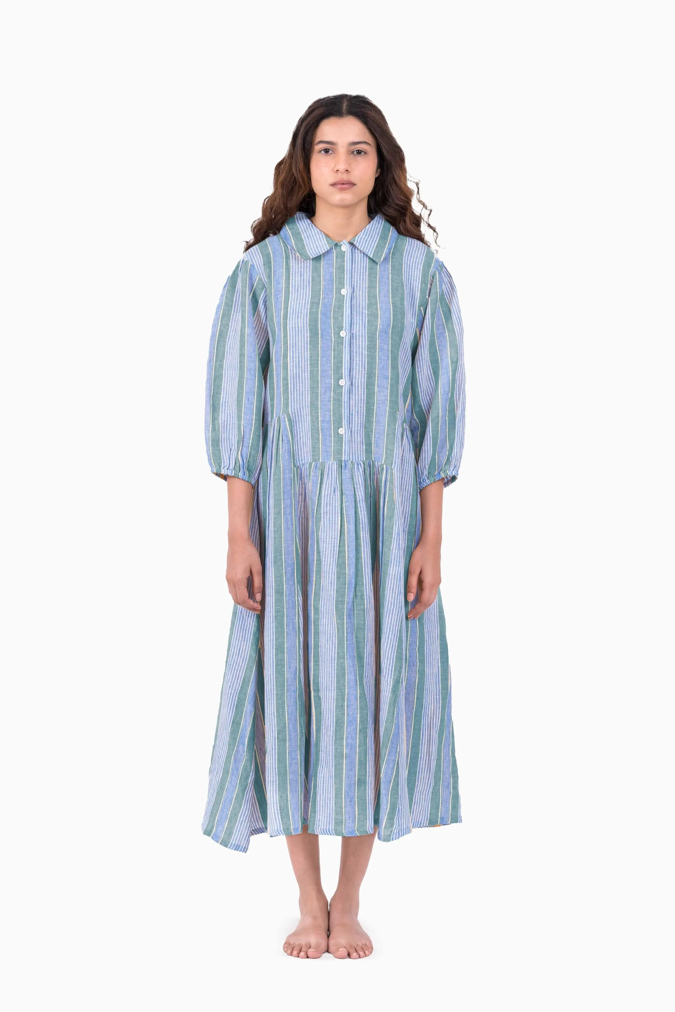 Linen Jane Dress-Vern Yellow