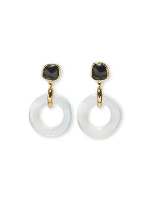 Lizzie Fortunato Madeira Glass Earrings in Mist