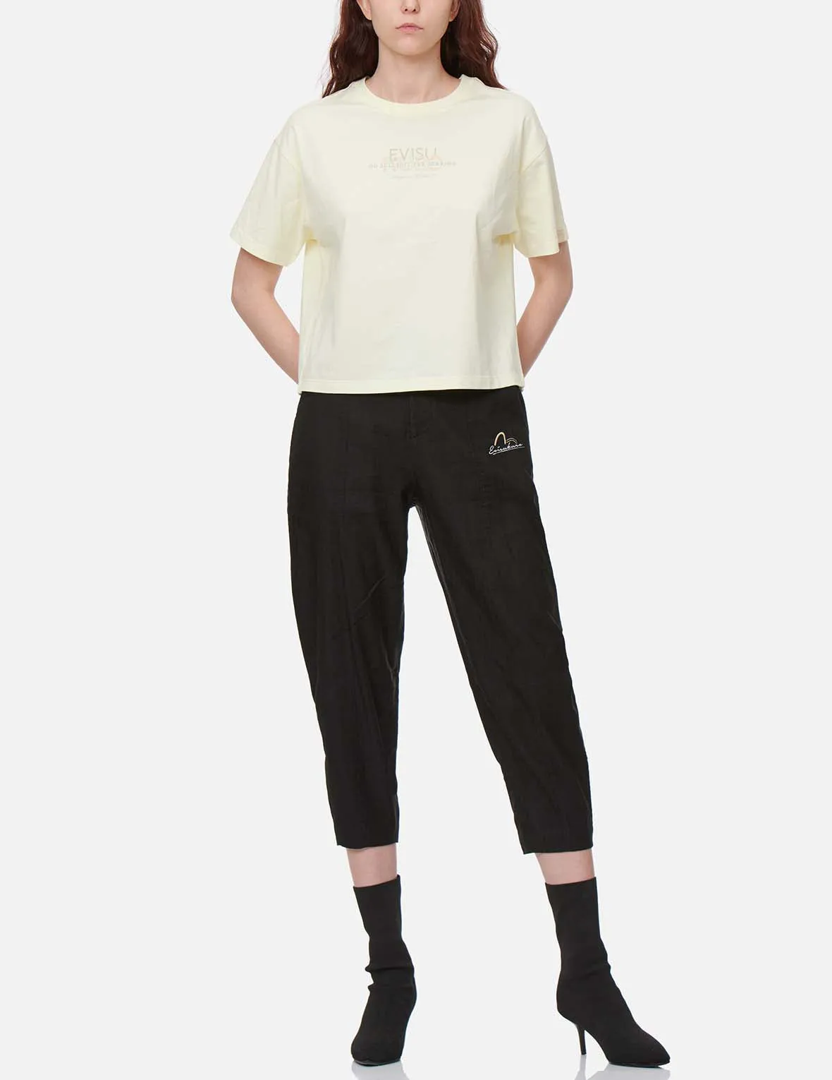 Logo Embroidery Tapered Pants