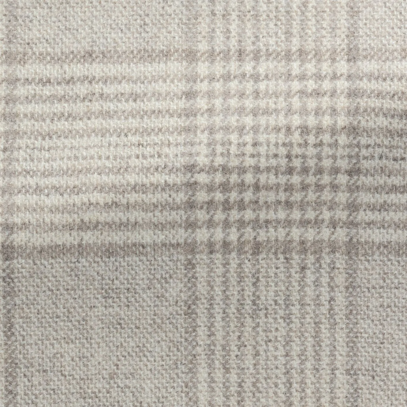 Loro Piana Wish Sand & Off White S170 Merino Wool & Cashmere Glencheck