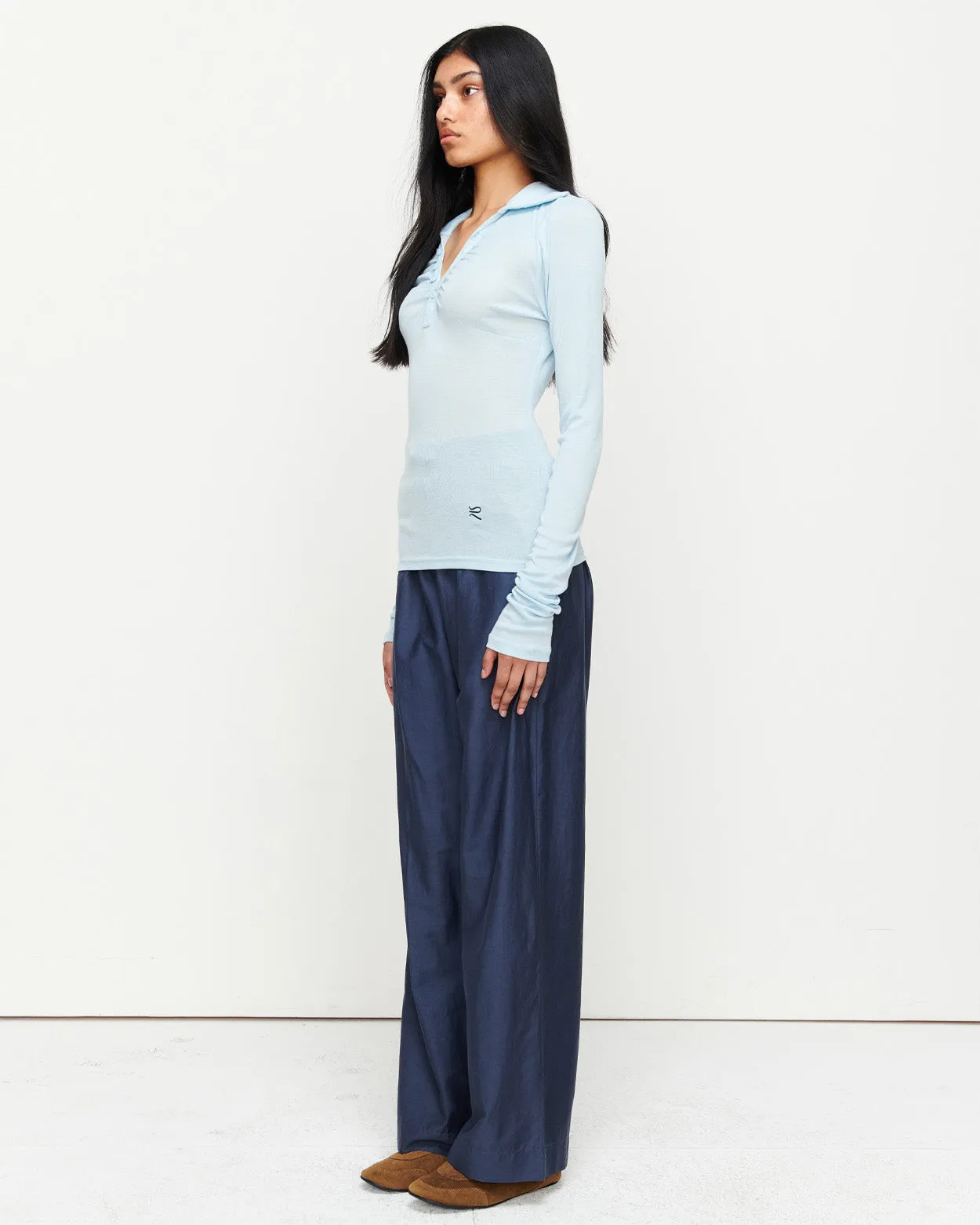 Louise Knit Top | Blue