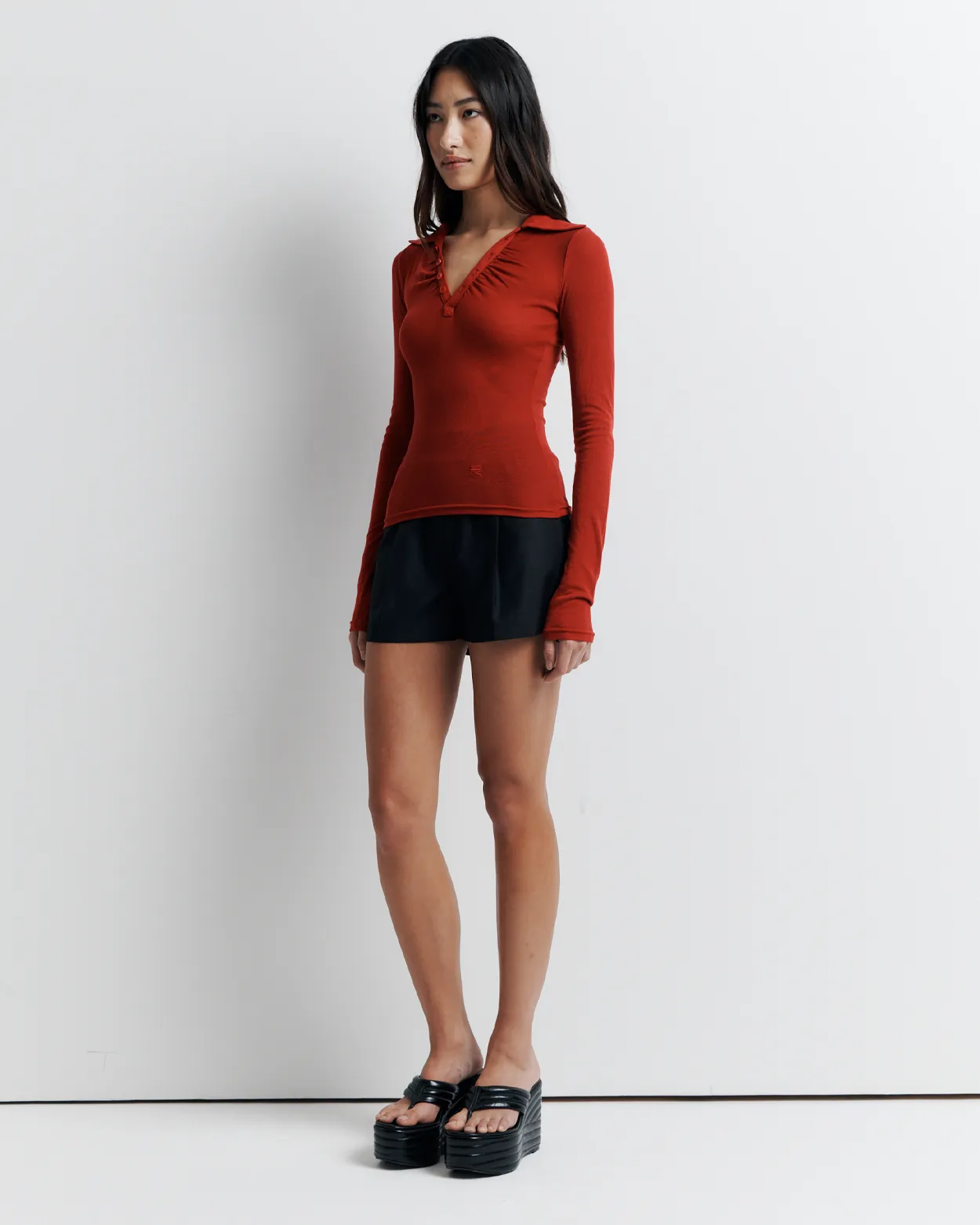 Louise Knit Top | Red