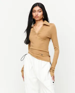 Louise Knit Top | Tan