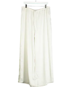 Lounge Underwear Cream Satin Wide-leg  Elasticated Trouser UK XXL