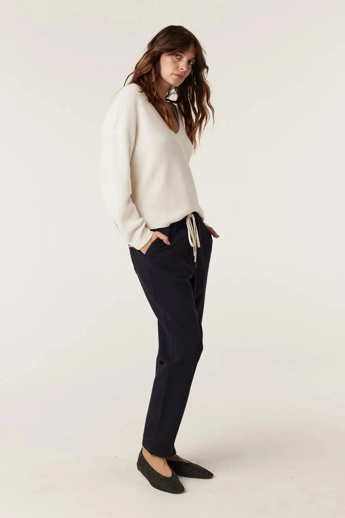 Luca Twill Jogger - Navy