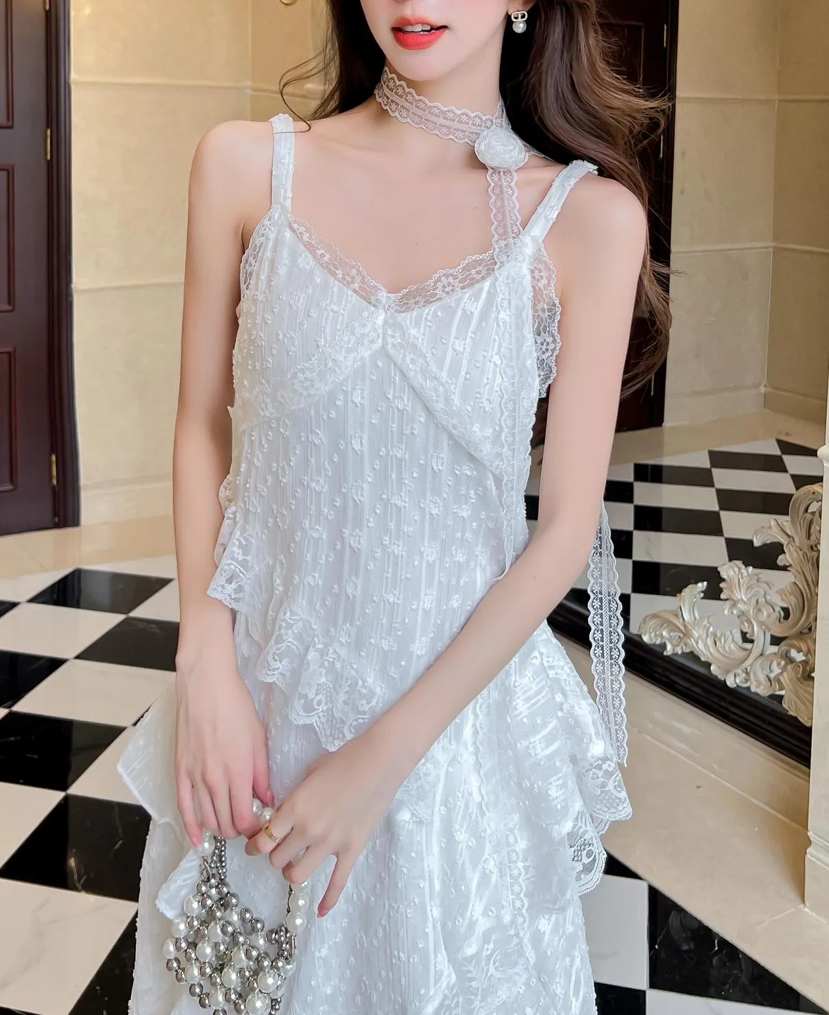 Luxe Asymmetrical Hem Tiered Camisole Dress Perfect for Any Occasion