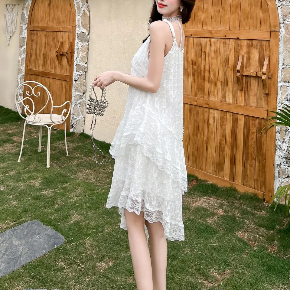 Luxe Asymmetrical Hem Tiered Camisole Dress Perfect for Any Occasion