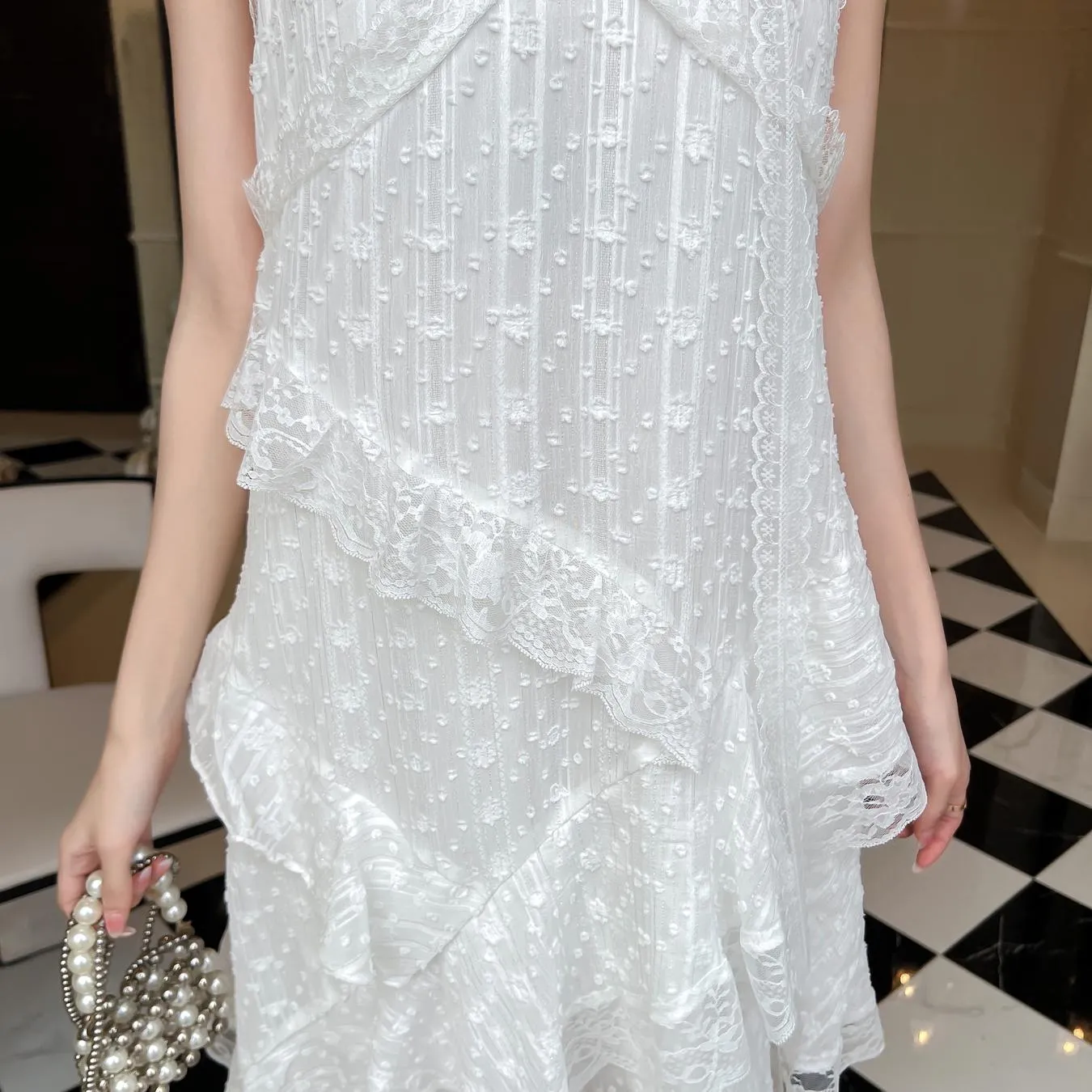 Luxe Asymmetrical Hem Tiered Camisole Dress Perfect for Any Occasion