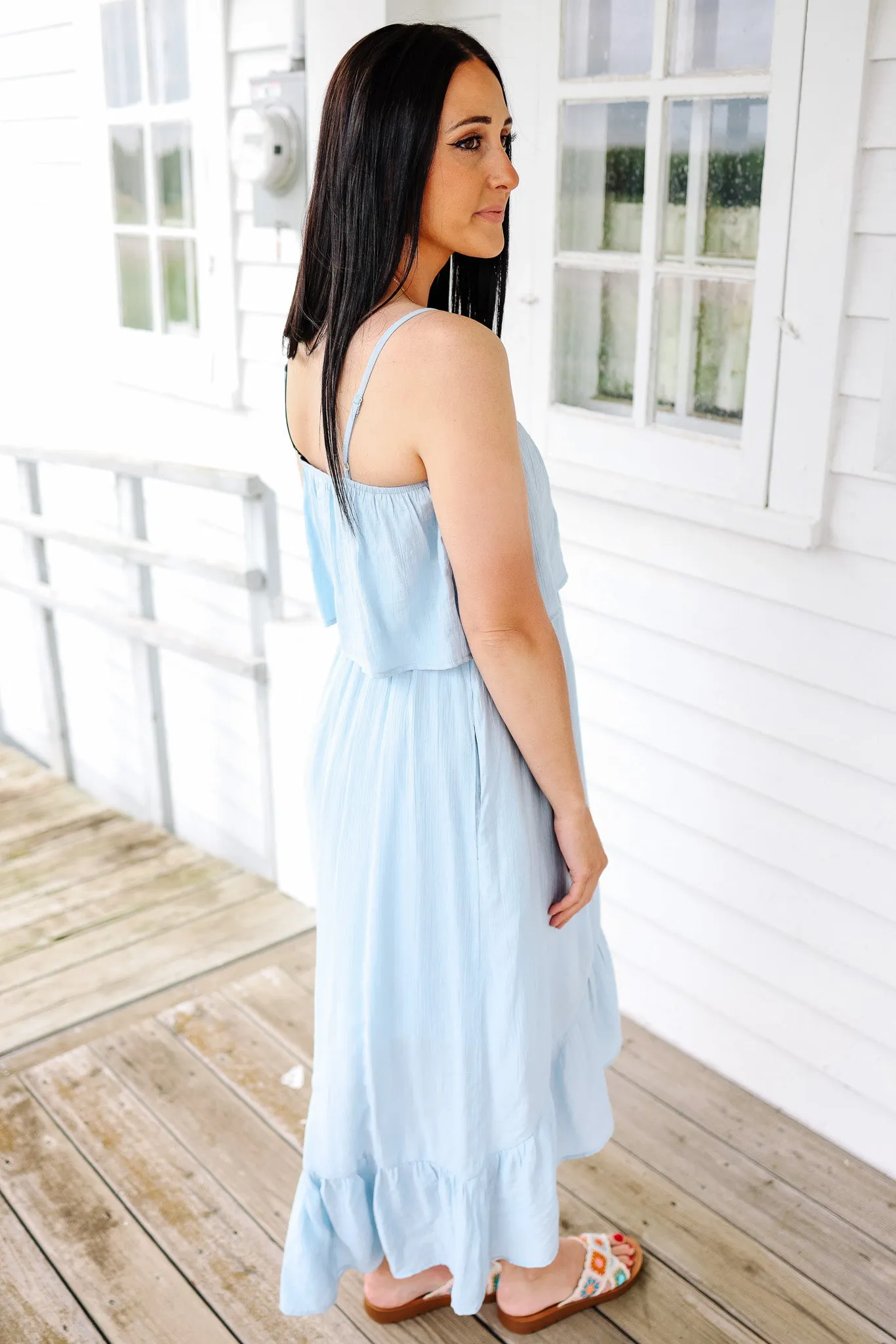Maddie Hi-Low Dress - Sky