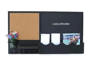 Mail Organizer - Cork Board - Chalkboard - Message Center - Coat Rack