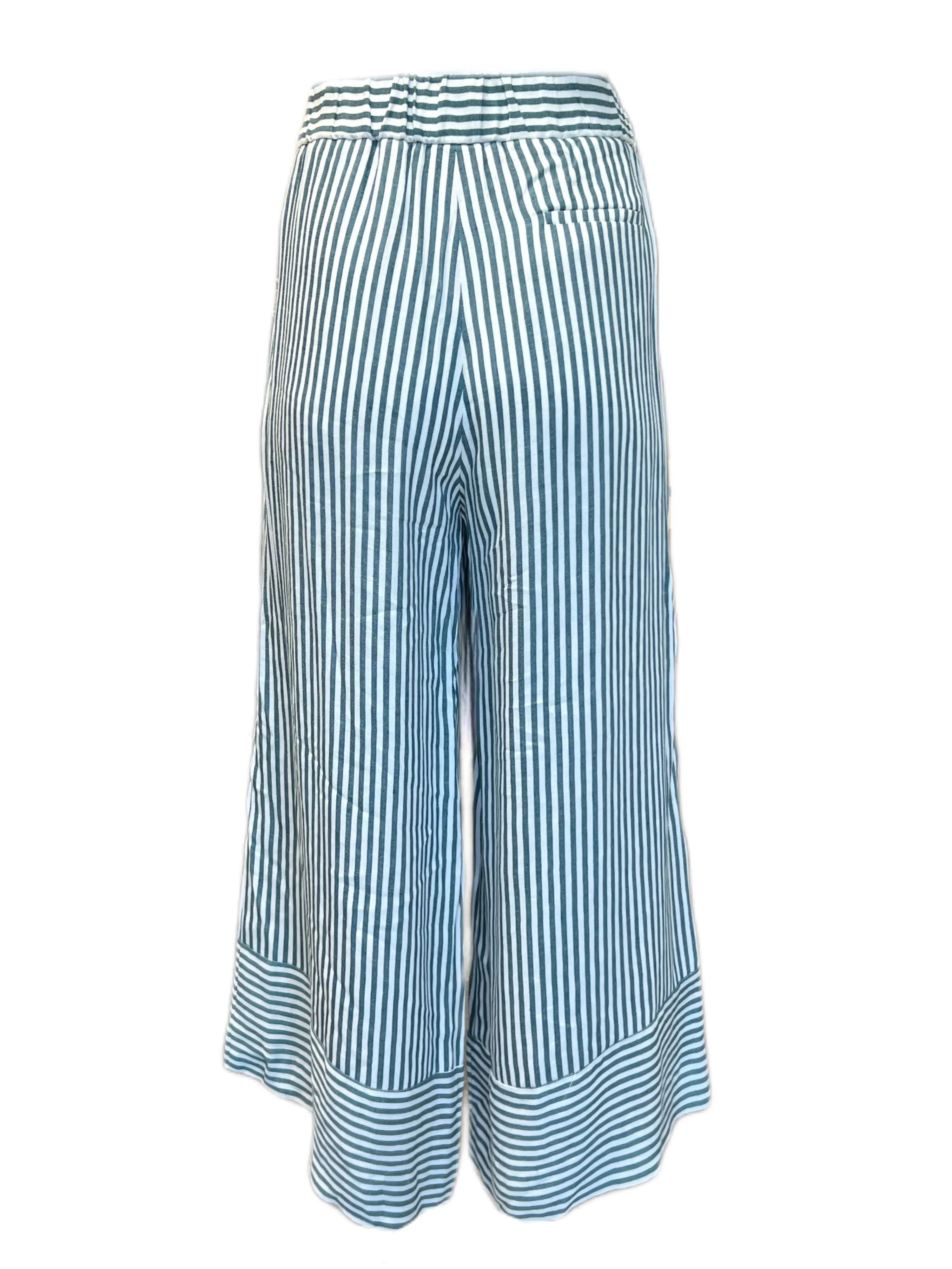 Marella By Max Mara Women's Verde Scuro Gargano Wide Leg Pants Size 6 NWT