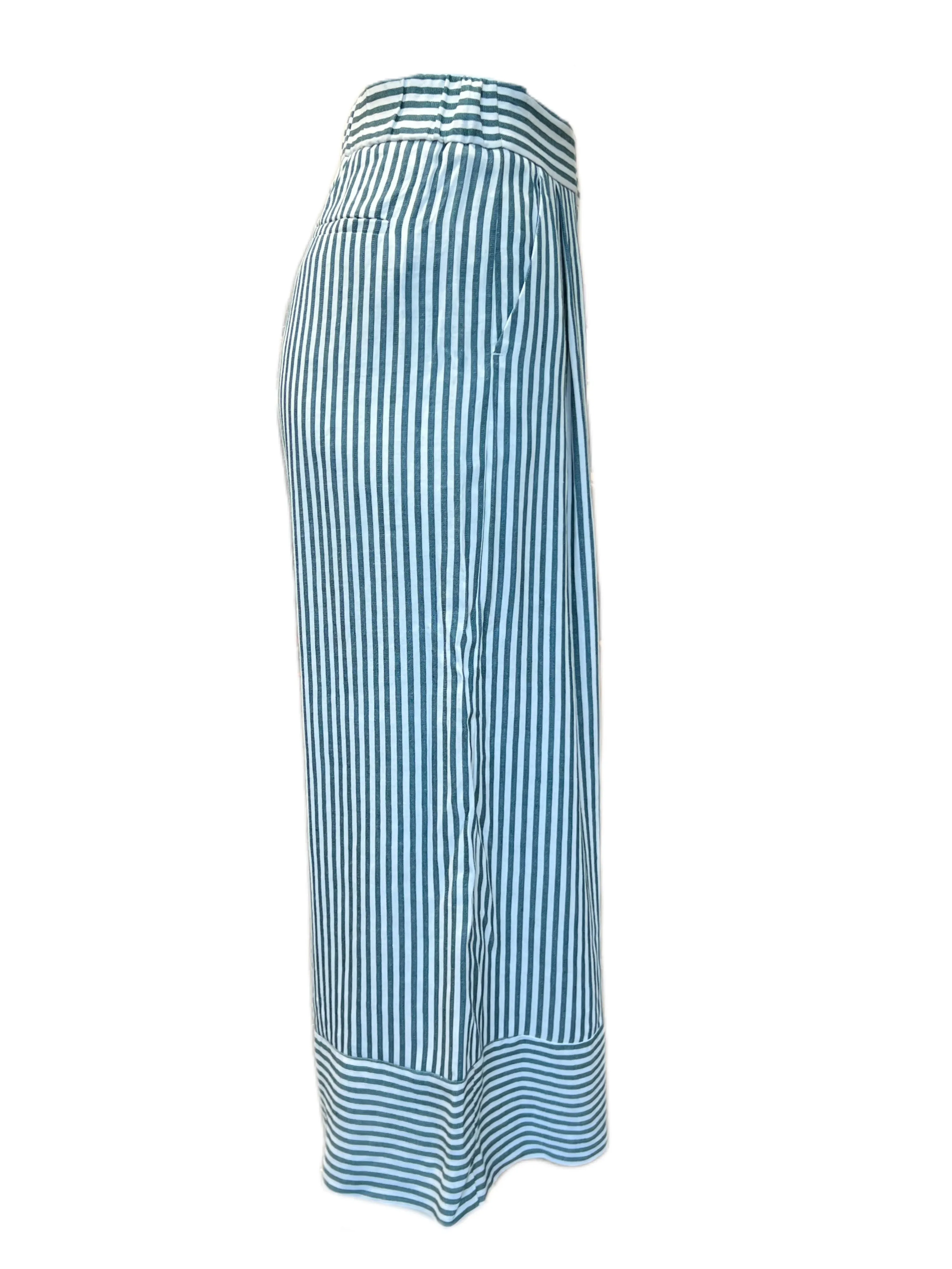 Marella By Max Mara Women's Verde Scuro Gargano Wide Leg Pants Size 6 NWT
