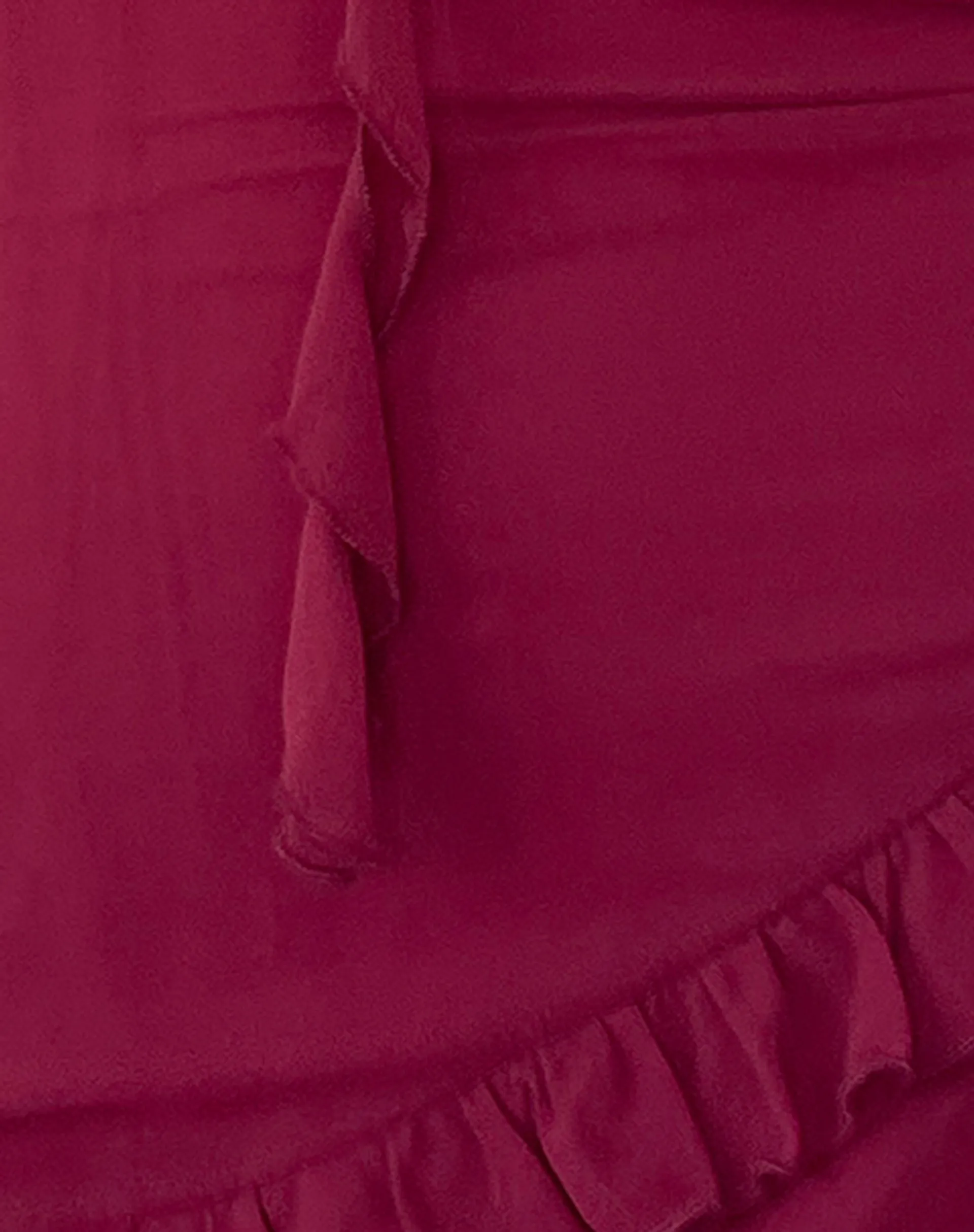 Margaret Ruffle Mini Dress in Plum Chiffon with Rosette