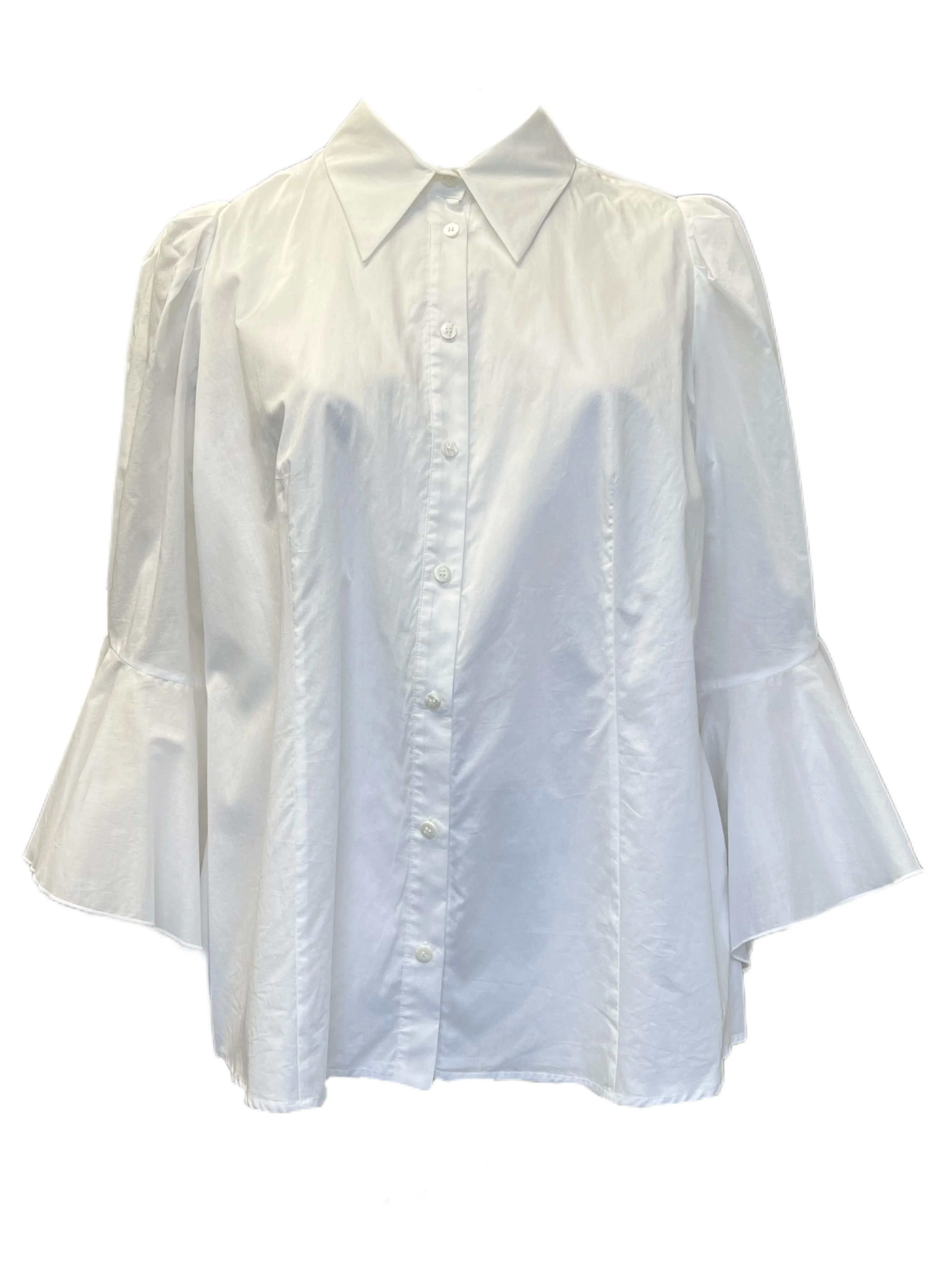 Marina Rinaldi Women's White Byron Cotton Shirt NWT