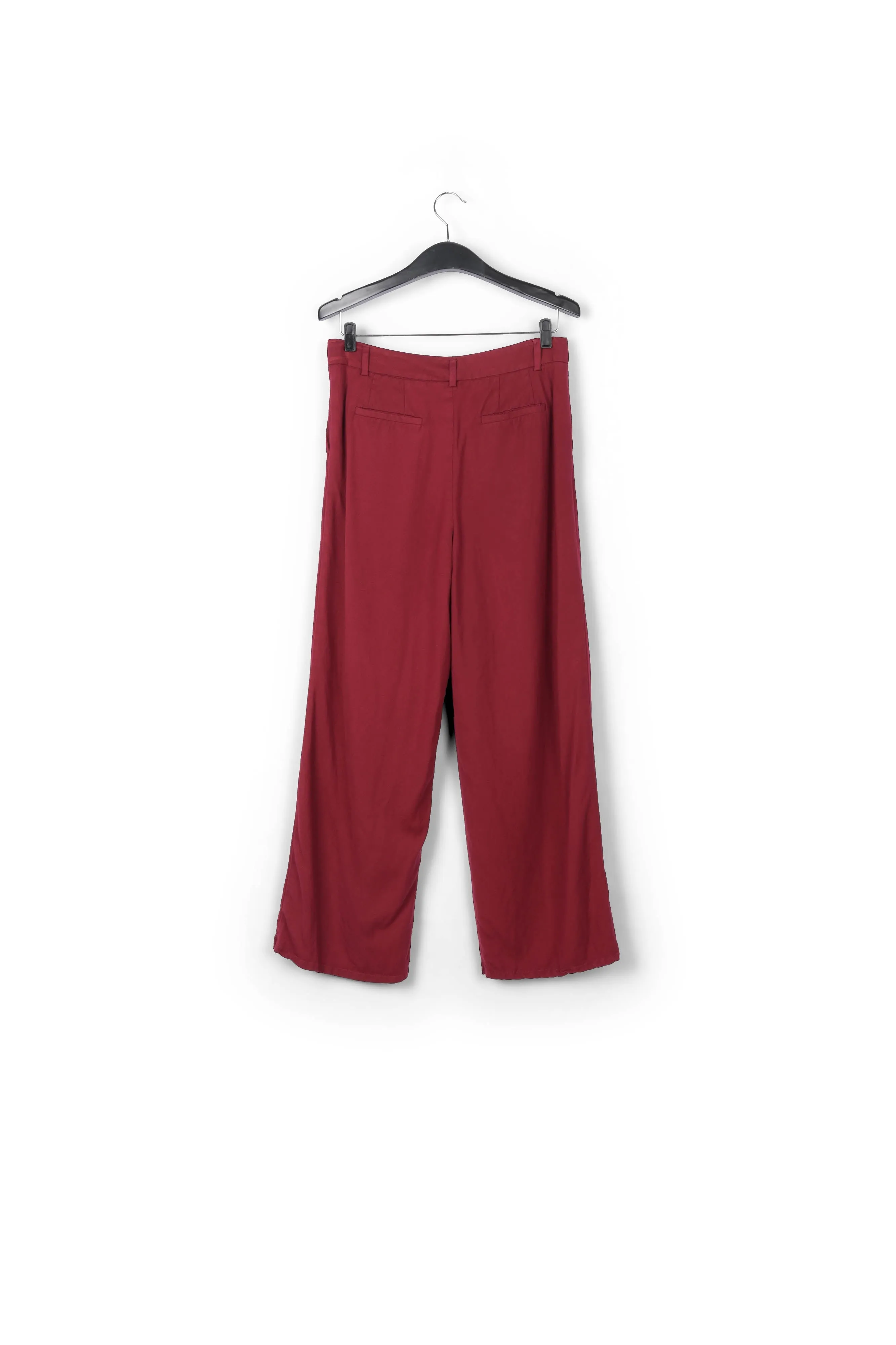 Maroon wide-leg pants