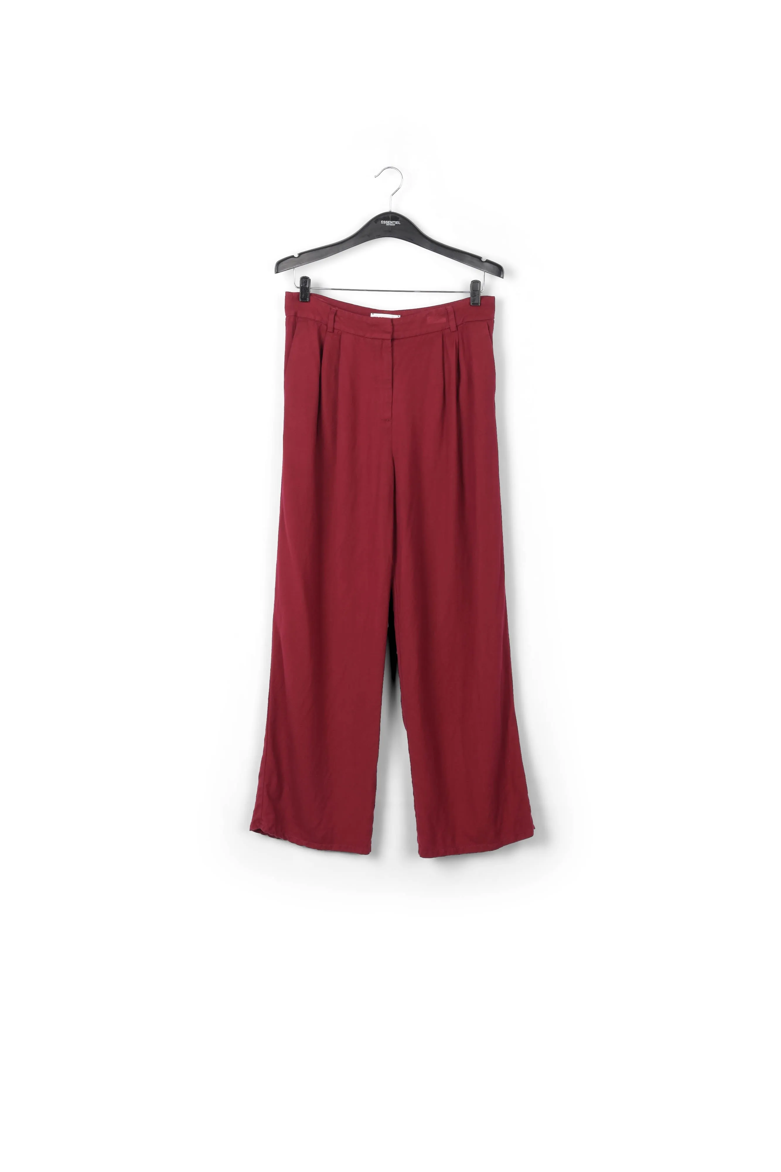 Maroon wide-leg pants