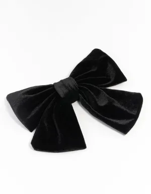 Medium Relaxed Velvet Bow clip