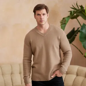 Men’s Merino Wool V-Neck Sweater – Classic Style & Premium Comfort