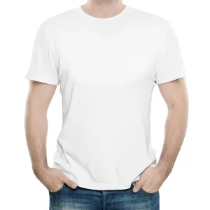 Men's Plain White T-Shirts: Casual Summer O-Neck Tees in Oversize
