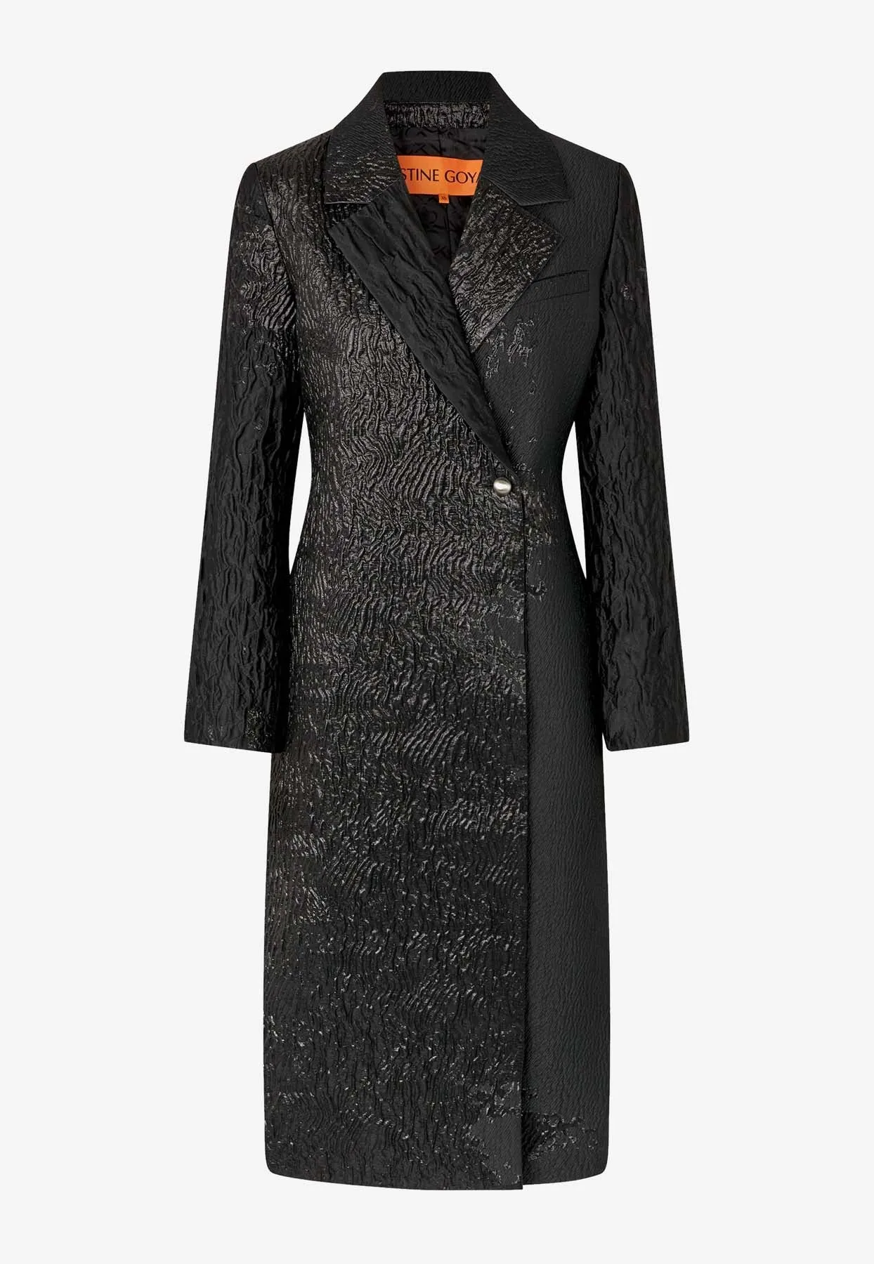 Metallic Jacquard Long Coat