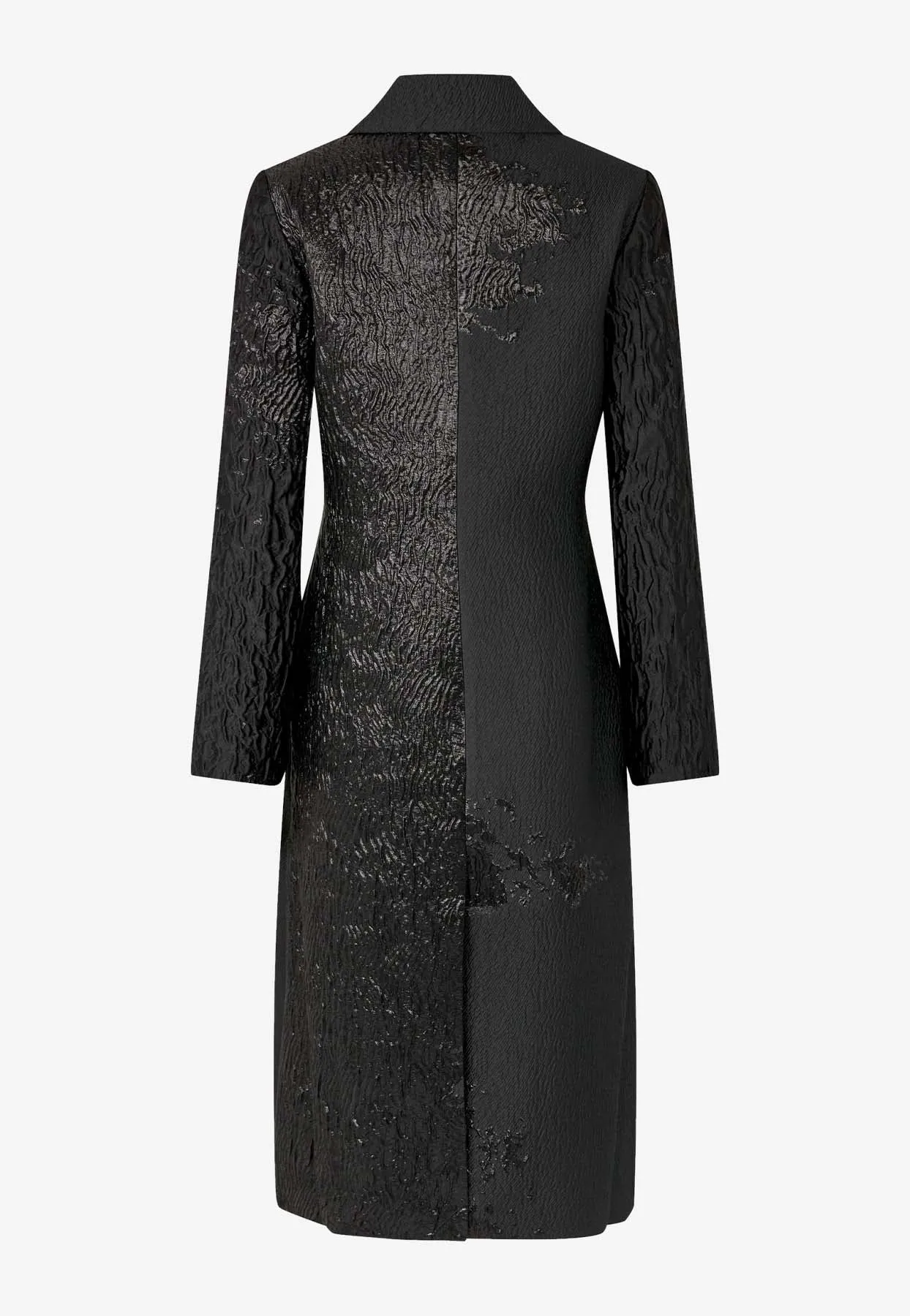 Metallic Jacquard Long Coat