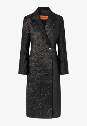 Metallic Jacquard Long Coat
