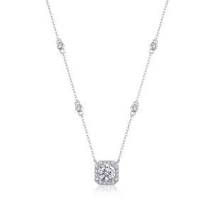 Minimalist Bar Solitaire Station Pendant Necklace