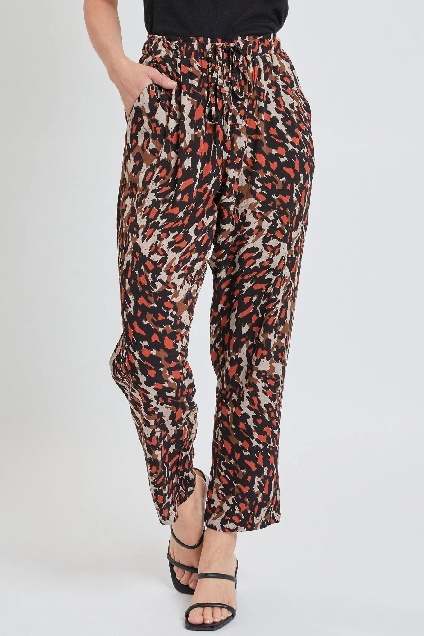 Missy Straight Tapered Drawstring Waistband Pants , Pack Of 6