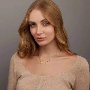 Name Necklace with Snake Chain - 18K Gold Vermeil