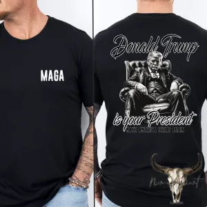(NON-COMPLIANT) BLACK ON BLACK TRUMP MAGA