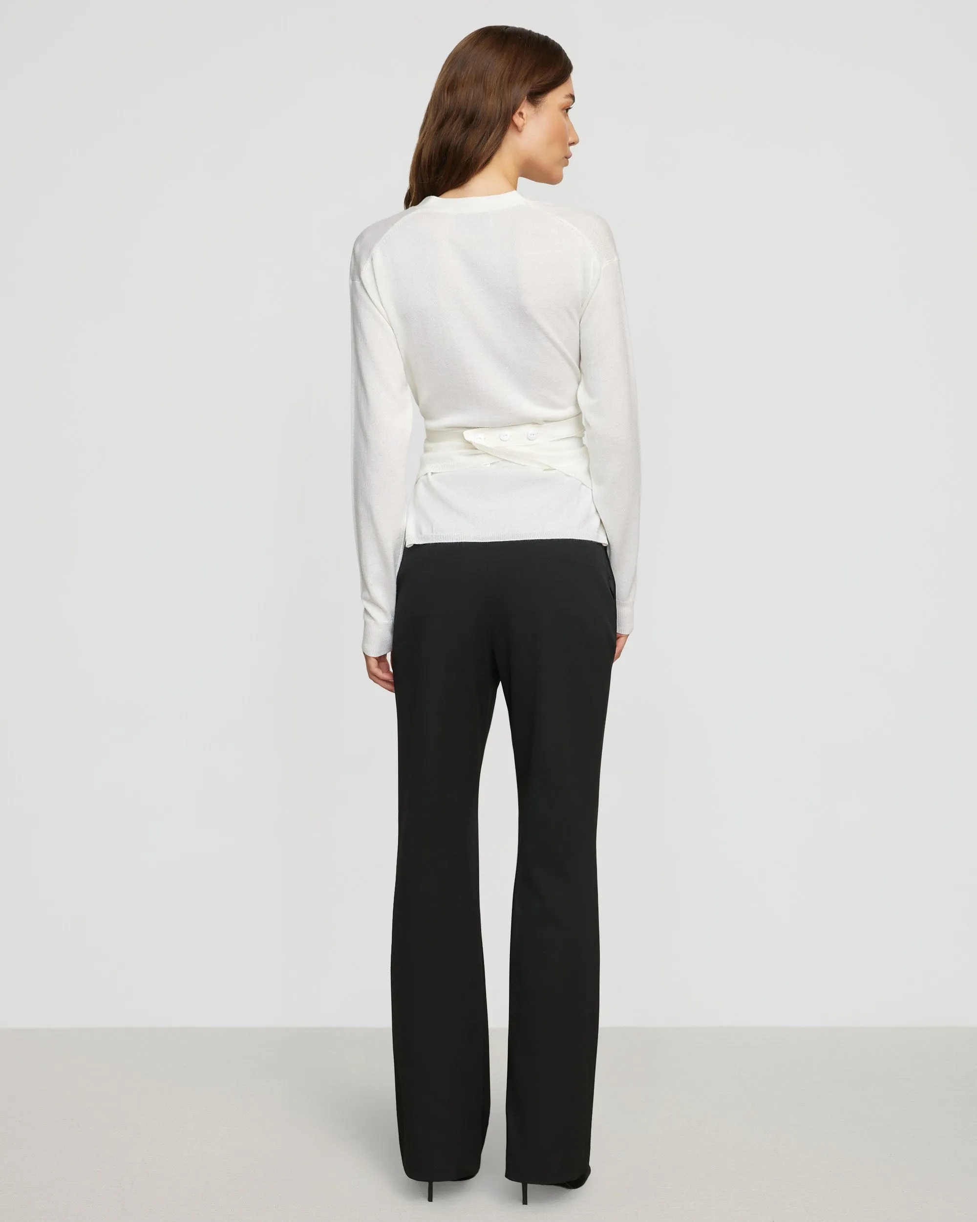 Noora Front-Seam Flare Pant