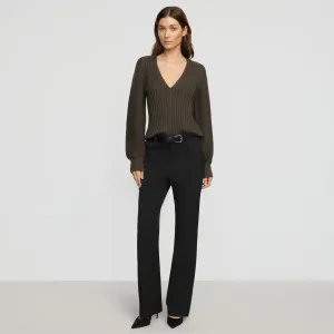 Noora Front-Seam Flare Pant
