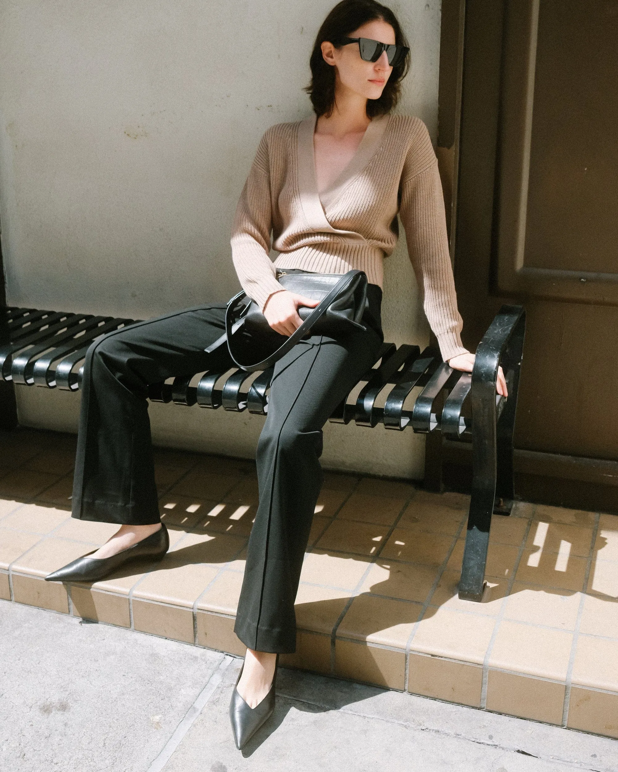 Noora Front-Seam Flare Pant