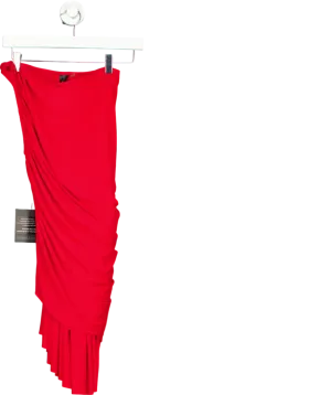 Norma Kamali Diana Gown In Tiger Red UK XS