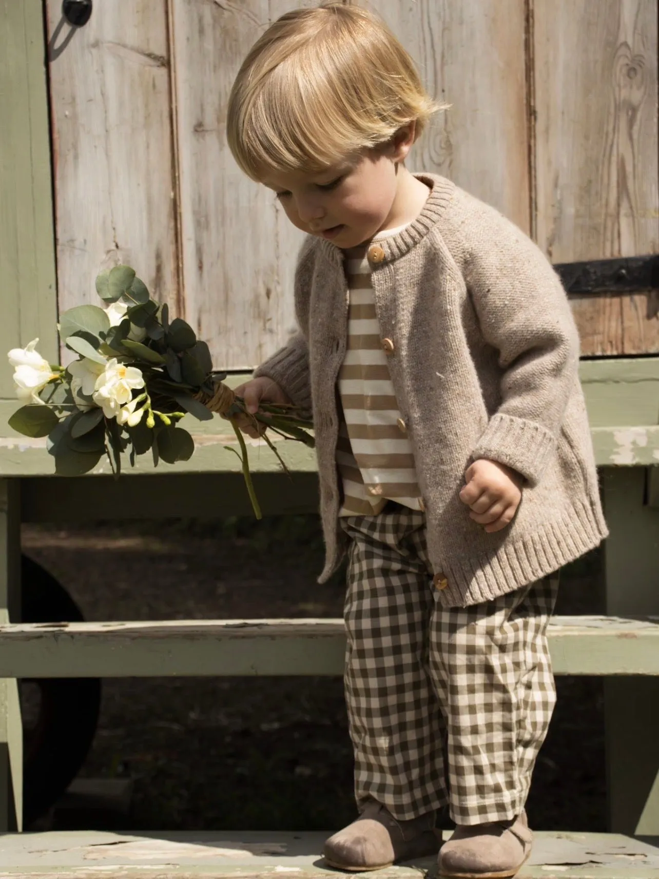 Oatmeal Boxy Wool Cardigan